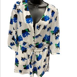 LILA ROSE,Women’s Romper (Top& Shorts together),Sz 0, white,black, green,blue